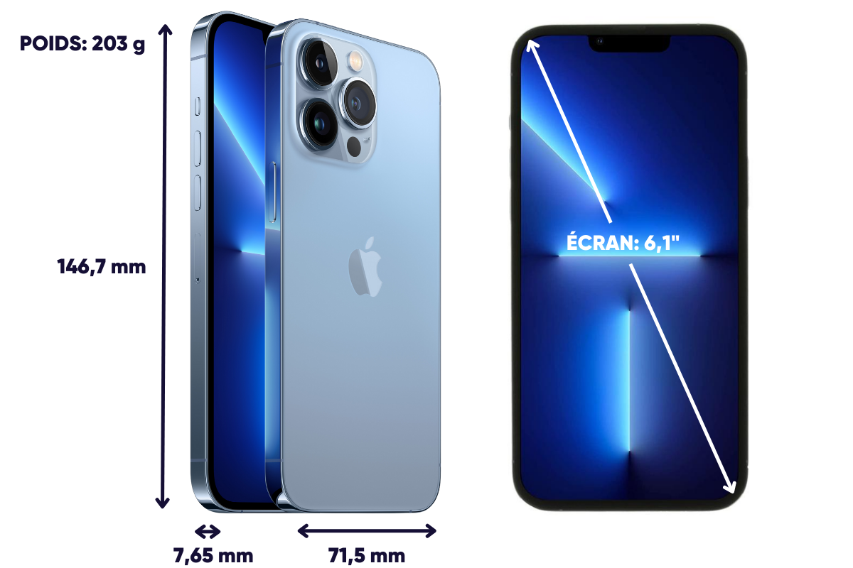 Dimensions et poids iPhone 13 Pro